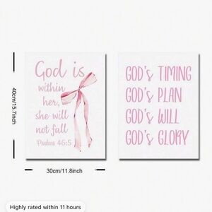 Inspirational Pink Wall Art Set